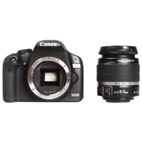 CANON EOS 500D including lens EF-S 18-55 IS - Digitale Spiegelreflexkamera - Hauptbild