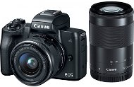 Canon EOS M50 fekete + EF-M 15-45 mm IS STM + EF-M 55-200 mm - Digitális fényképezőgép