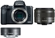 Canon EOS M50 Black + EF-M 15-45mm IS STM + EF-M 22mm - Digital Camera
