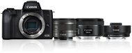 Canon EOS M50 čierny + EF-M 15–45 mm IS STM + EF 50 mm STM + adaptér EF-EOS M - Digitálny fotoaparát