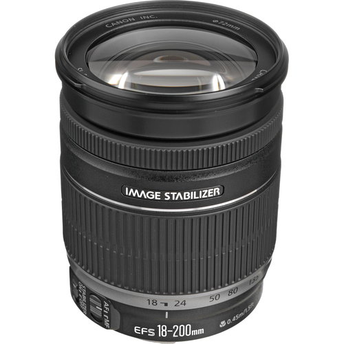 Canon EF-S 18-200mm f3.5 - 5.6 IS Zoom black - Lens - Main image