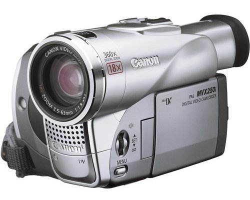 Canon DM-MVX250i, CCD 1.33 Mpx, 18x opt./ 360x dig. zoom, DO, SD/MMC, DV in/out, AV in/out - - - Main image