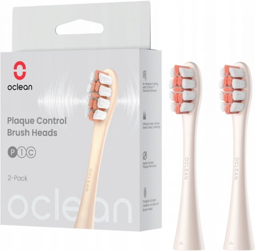 Oclean Plaque Control P1C8, golden 2 Stück + Plaque Control P1C9, silber 2 Stück - Bürstenköpfe für Zahnbürsten - Hauptbild