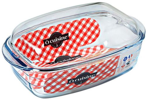 Ocuisine Sklenená zapekacia misa s vekom hranatá 37 × 22cm - Pekáč - Hlavný obrázok