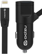 Odzu Car Charger with MFi Lightning Cable Black - Car Charger