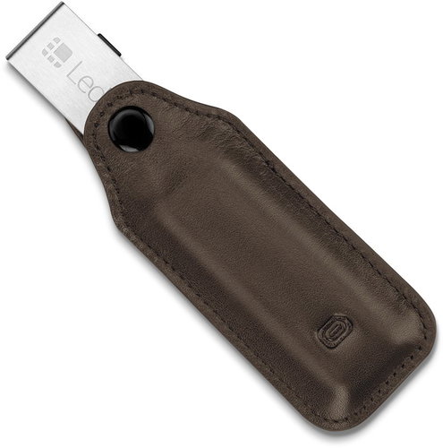 Odzu Leather Case with Key Holder Brown Ledger Nano S - Lederetui - Hauptbild