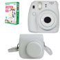 Fujifilm Instax Mini 9 White + 10x Photo Paper + Case - Instant Camera