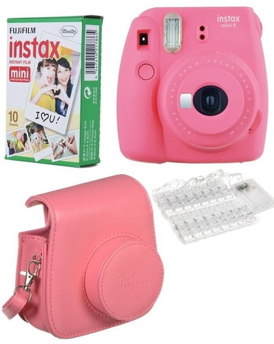 Fujifilm Instax Mini 9, Pink, LED Bundle - Instant Camera - Main image