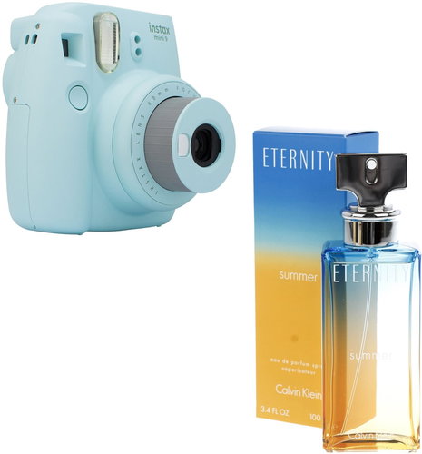 Fujifilm Instax Mini 9 light blue + CALVIN KLEIN Eternity Summer 2017 EdP 100ml - Instant Camera - Main image