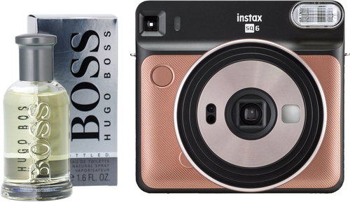 Fujifilm Instax Square SQ6 Gold + HUGO BOSS No.6 EdT 50ml - Instant Camera - Main image