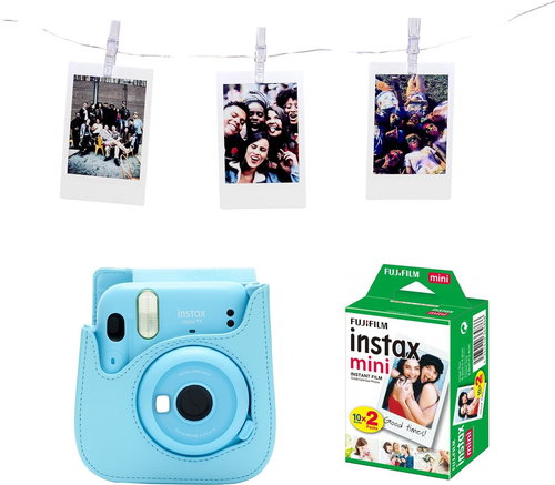 Fujifilm Instax mini 11 Hellblau Big Bundle - Sofortbildkamera - Hauptbild