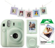 Fujifilm Instax Mini 12 Green + Mini 12 ACC kit + 2× 10 film - Instant fényképezőgép