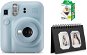 FujiFilm Instax Mini 12 Pastel Blue + mini film 20ks fotek + Instax desk album 40 Black - Instant Camera
