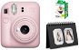 FujiFilm Instax Mini 12 Blossom Pink + Mini-Film 20 St Fotos + Instax Desk Album 40 Black - Sofortbildkamera