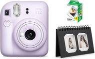 FujiFilm Instax Mini 12 Lilac Purple + mini film 20 darab fotó + Instax asztali album 40 Craft - Instant fényképezőgép