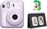 FujiFilm Instax Mini 12 Lilac Purple + mini film 20 ks fotiek + Instax desk album 40 Craft - Instantný fotoaparát