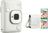 FujiFilm Instax mini LiPlay Misty White + LiPlay Case White Bundle - Instant Camera