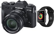 Fujifilm X-T30 čierny + XF 18–55 mm + Apple Watch Series 3 38 mm GPS Vesmírne sivý hliník - Digitálny fotoaparát