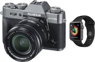 Fujifilm X-T30 sivý + XF 18–55 mm + Apple Watch Series 3 38 mm GPS Vesmírne sivý hliník - Digitálny fotoaparát