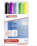 EDDING 90 for glass, set of 4 colours + black - Marker