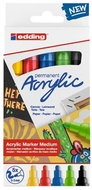 EDDING, 5100, akrylový, permanentní, sada 5 ks, Basic - Popisovač