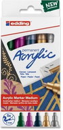 EDDING, 5100, akrylový, permanentní, sada 5 ks, Metallic - Popisovač