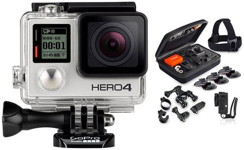 GOPRO HERO4 Silver Edition + Accessory Pack - Video Camera - Main image