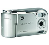 HP PhotoSmart E327 stříbrný (silver), CCD 5 Mpx, 1,7" LCD, 2x AA, SD/ MMC - Digital Camera