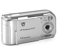 HP PhotoSmart E317 stříbrný (silver), CCD 5 Mpx, 1,7" LCD, 2x AA, SD/ MMC - Digital Camera