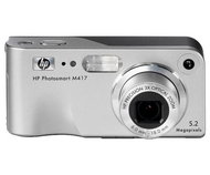 HP PhotoSmart M417 stříbrný (silver), CCD 5 Mpx, 3x zoom, 1,8" LCD, 2x AA, SD/ MMC - Digital Camera