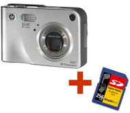 HP PhotoSmart R607, 4.1 mil. bodů, optický / digitální zoom 3x / 7x + Secure Digital karta 256 MB - Digital Camera