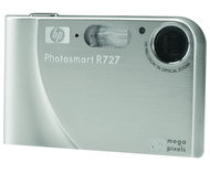 HP PhotoSmart R727 stříbrný (silver), CCD 6 Mpx, 3x zoom, 2.5" LCD, Li-Ion, SD/ MMC - Digital Camera