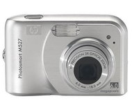HP PhotoSmart M527 stříbrný (silver), CCD 6 Mpx, 3x zoom, 2" LCD, 2x AA, SD/ MMC - Digital Camera