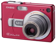 Casio EX Z50 Exilim Red Star - červený (red), 5.25 mil. bodů, interní paměť 10 MB + SD/MMC karty, 3x - Digital Camera