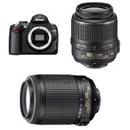 Digital camera NIKON D5000 + Objektives 18-55 II VR AF-S DX + 55-200 VR AF-S DX - DSLR Camera