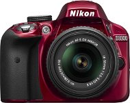 Nikon D3300 Rot + 18-55mm Objektiv AF-S DX VR II - Digitale Spiegelreflexkamera