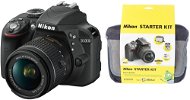 Nikon D3300 + 18-55mm Lens AF-P + VR Nikon Starter Kit - DSLR Camera