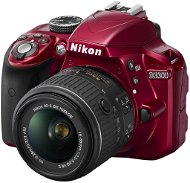 Nikon D3300 RED + 18-55 AF-P VR Lens - DSLR Camera