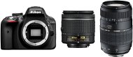 Nikon D3300 + Objektív 18-55 AF-P + Tamron 70-300 mm Macro - Digitálna zrkadlovka