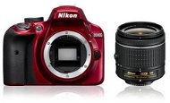 Nikon D3400 červený + 18–55 mm AF-P VR - Digitálny fotoaparát