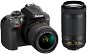 Nikon D3400 Black + 18-55mm VR + 70-300mm VR - Digital Camera