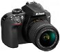 Nikon D3400 fekete + 18-55mm VR + 70-300 VR + táska + 16GB kártya - Digitális fényképezőgép