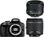 Nikon D3400 black + 18-55 mm AF-P + 50 mm AF-S - Digital Camera