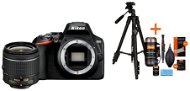 Nikon D3500, Black + 18-55mm Lens + Rollei Photo Starter Kit 2 - Digital Camera