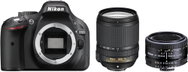 Nikon D5200 + 18-140 Lens AF-S DX VR Nikkor 50 + F1.8 AF-D - DSLR Camera