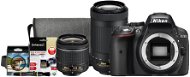 Nikon D5300 čierny + 18–55 mm AF-P VR + 70–300 mm AF-P VR + Nikon Starter Kit - Digitálny fotoaparát