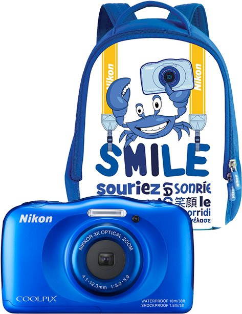 Nikon COOLPIX W100 blue backpack kit - Children's Camera | Alza.cz