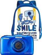 NIKON Coolpix W100 Blau backpack kit - Kinderkamera