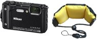 Nikon COOLPIX W300 black + 2-in-1 Floating Strap - Digital Camera