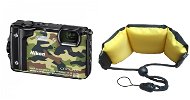 Nikon COOLPIX W300 Camouflage + 2in1 Schwimmriemen - Digitalkamera